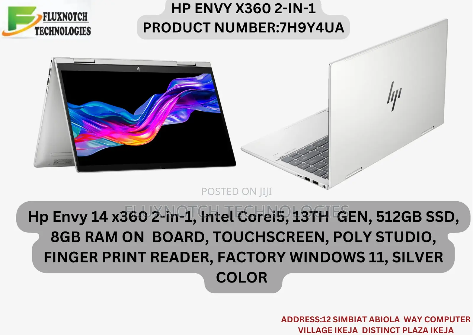 New Laptop HP Envy X360 8GB Intel Core i5 SSD 512GB