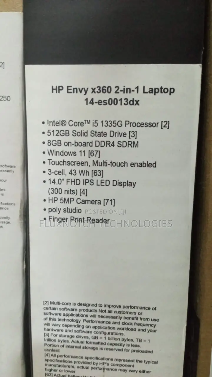 New Laptop HP Envy X360 8GB Intel Core i5 SSD 512GB