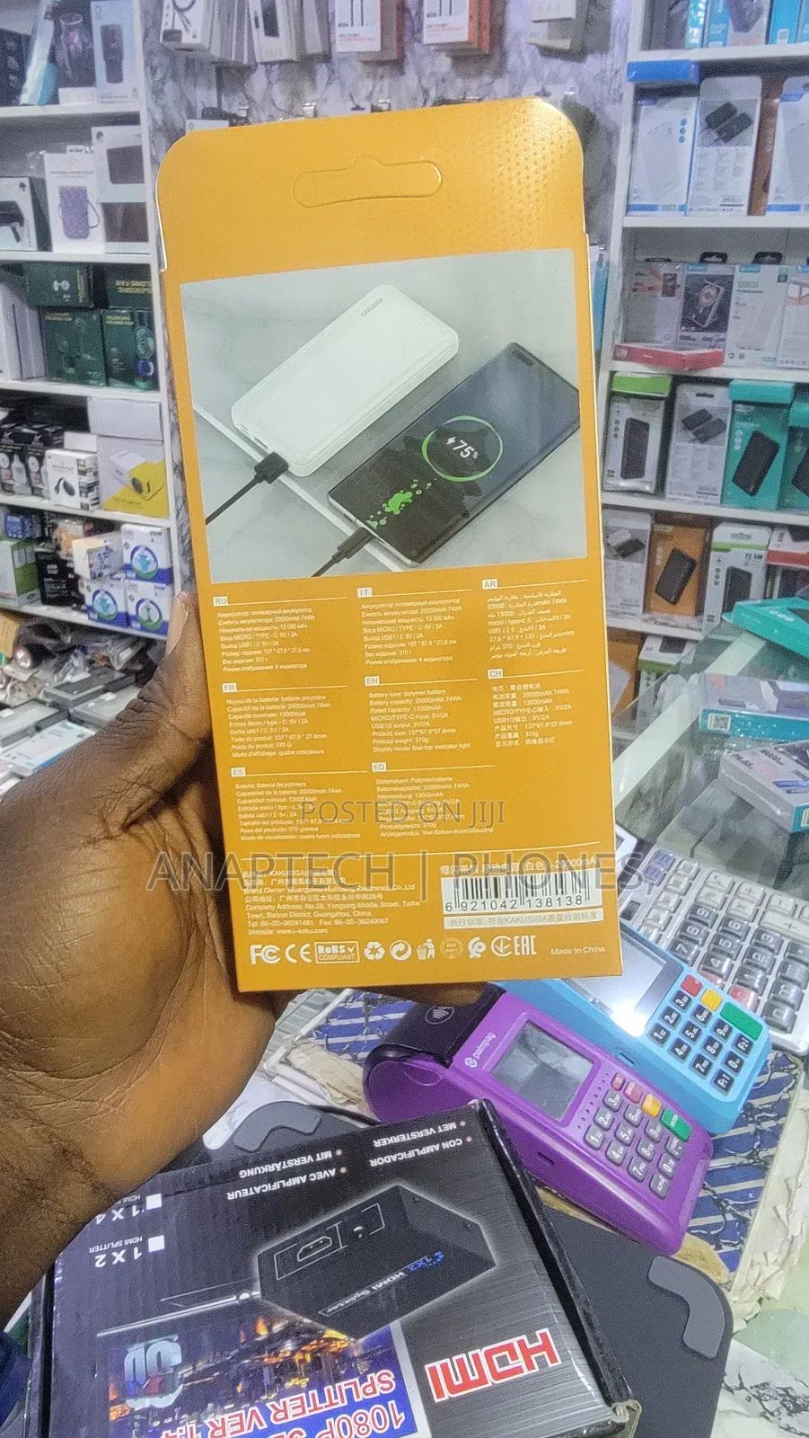 Kakusiga Powerbank 20000mah 15wath Dual Fast Charging Input