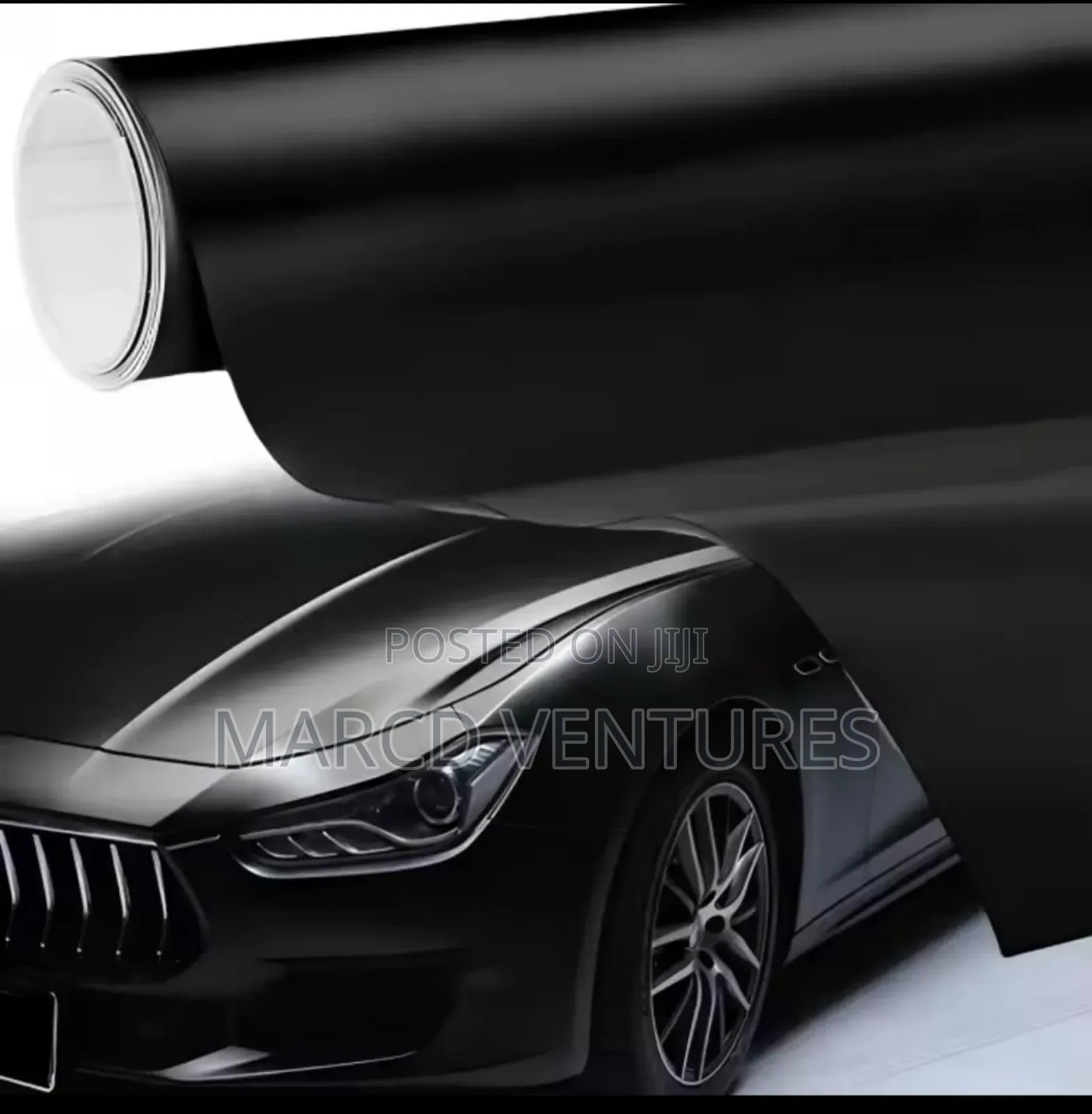 Carbon Fiber Mette Black Car Body Wrap.
