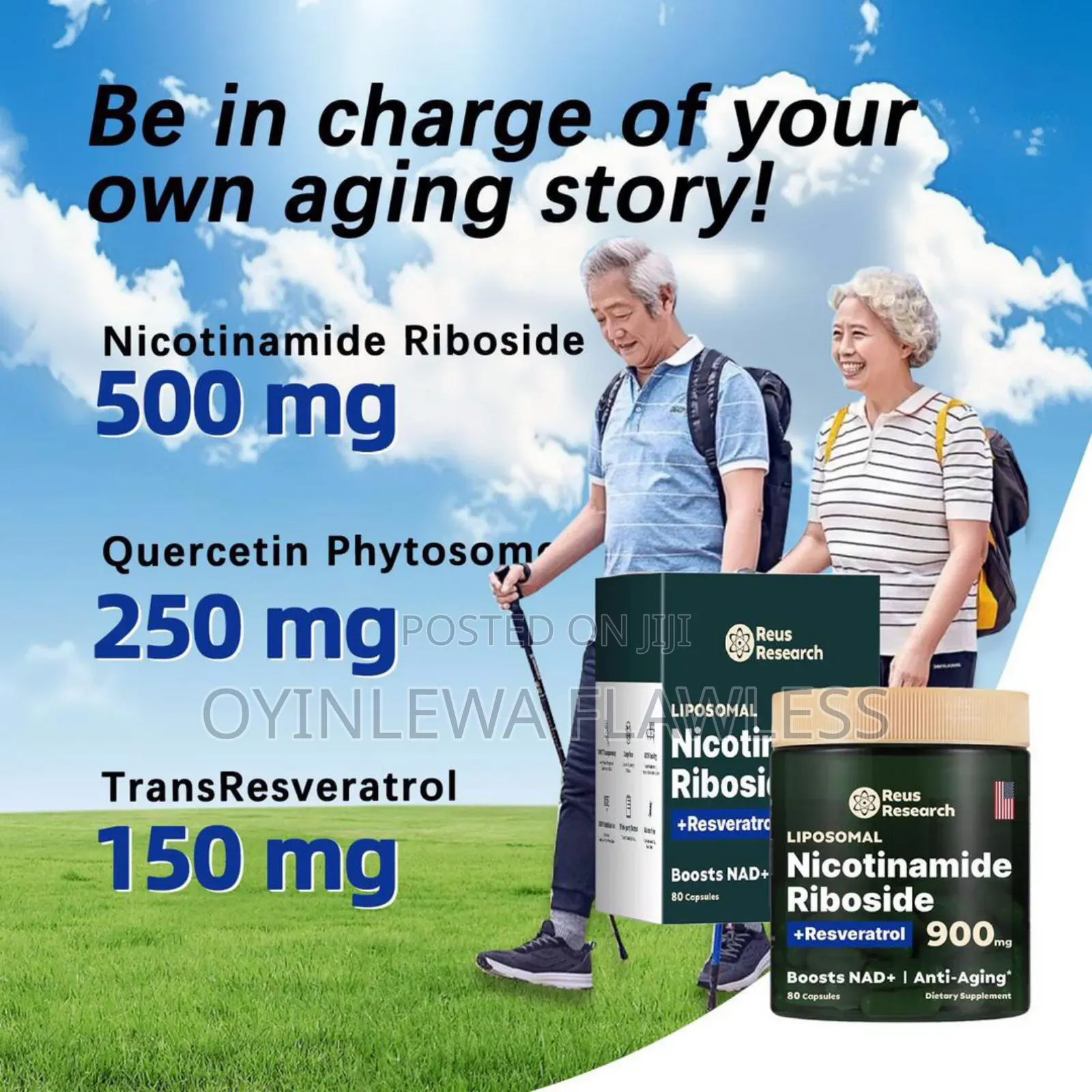 Reus Research Nad+ Liposomal Nicotinamide Riboside Resveratrol