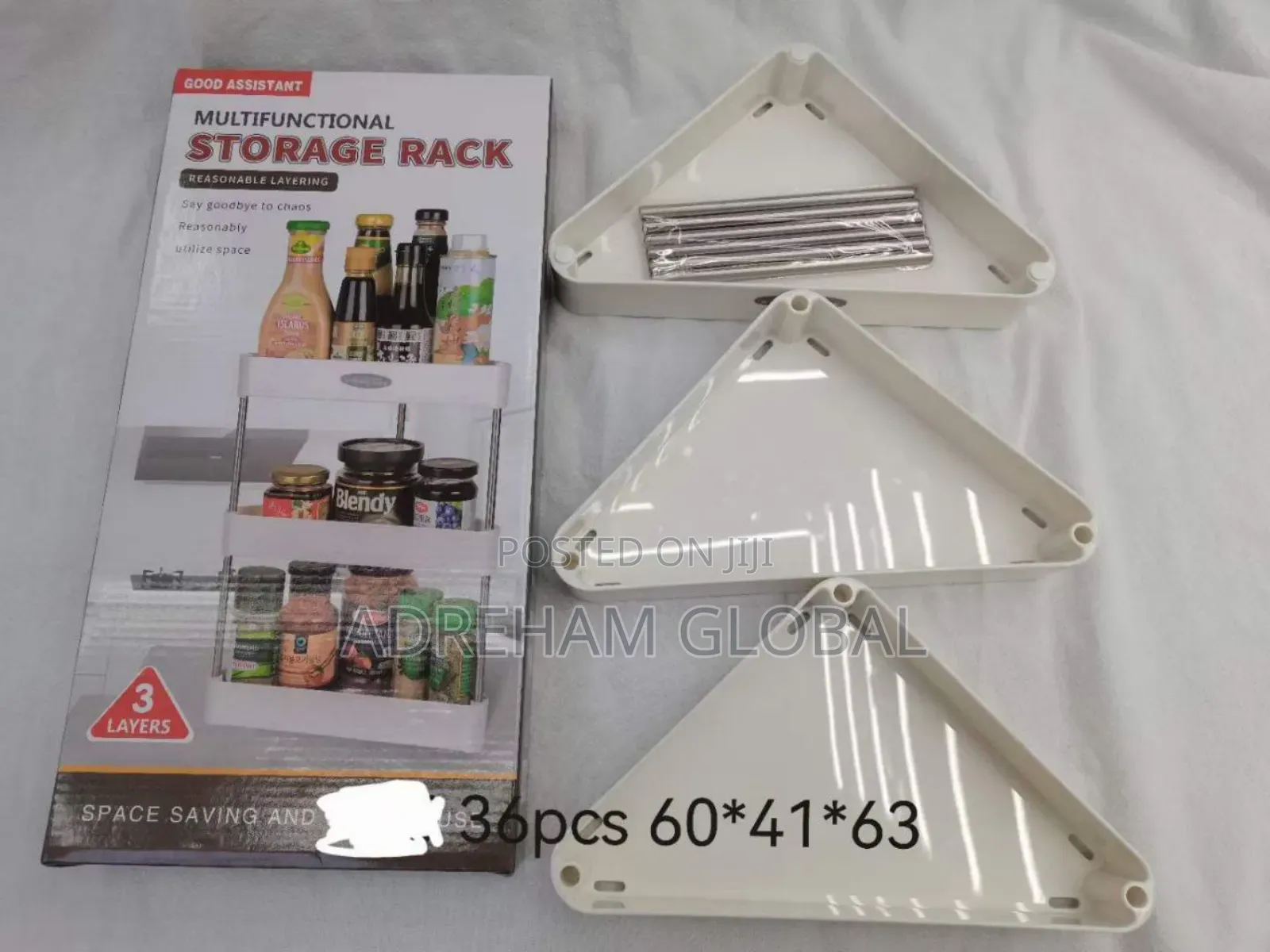 3 Layers Multi Functional Corner Kitchen Storage Rack