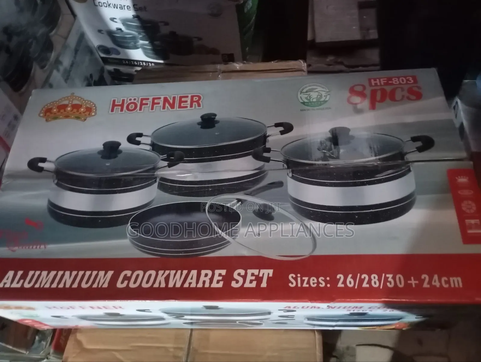 Set of Pots and Frying Pan 26,28,30 and 24 Pan
