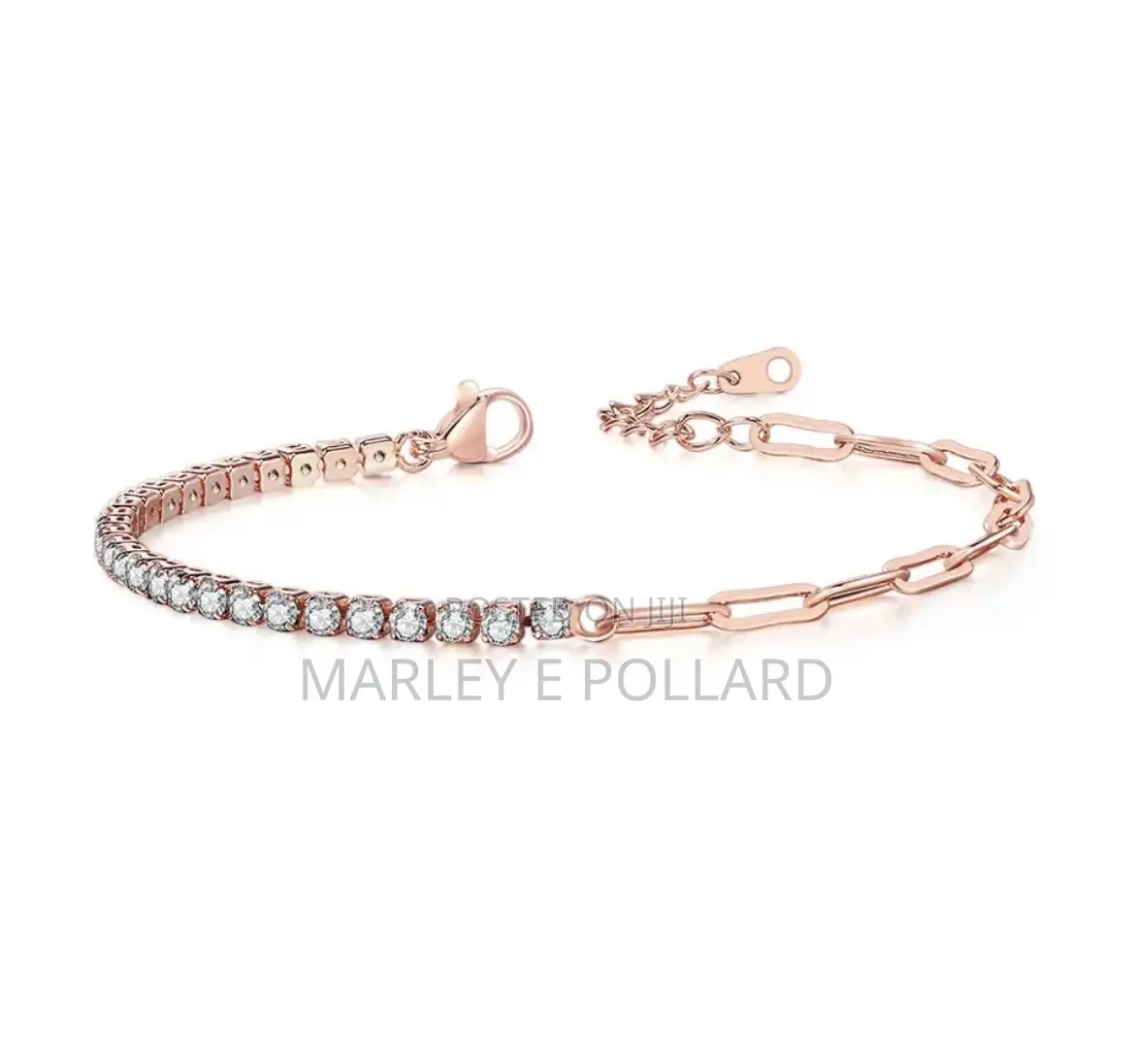Cubic Zirconia Cz 14kt Unisex 925 Silver Plated Chain Tennis Bracelet