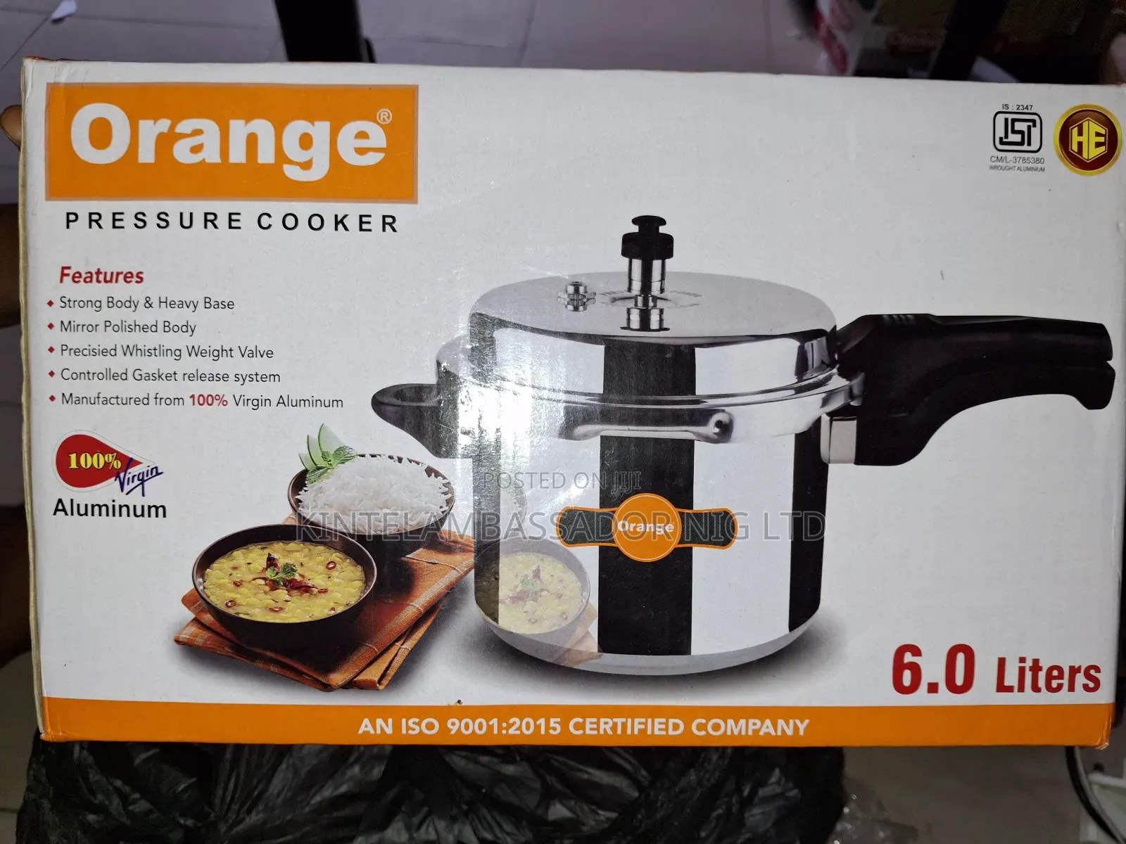 Orange Pressure Cooker 6litres