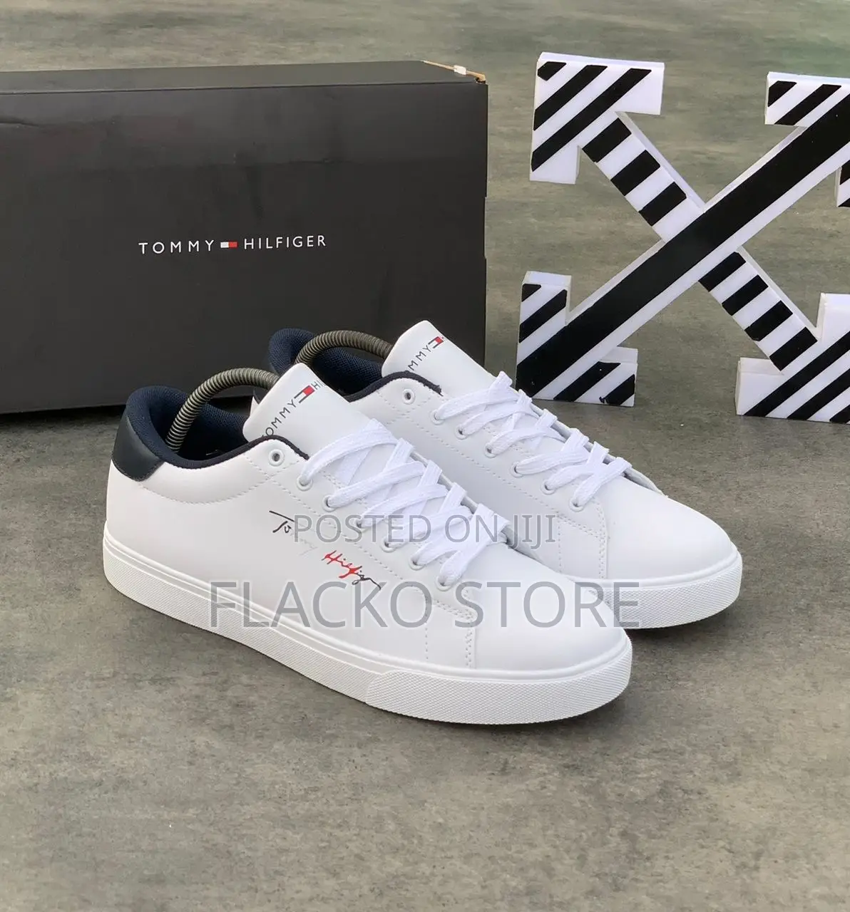 Original Tommy Hilfiger Signature Tennis White Sneakers