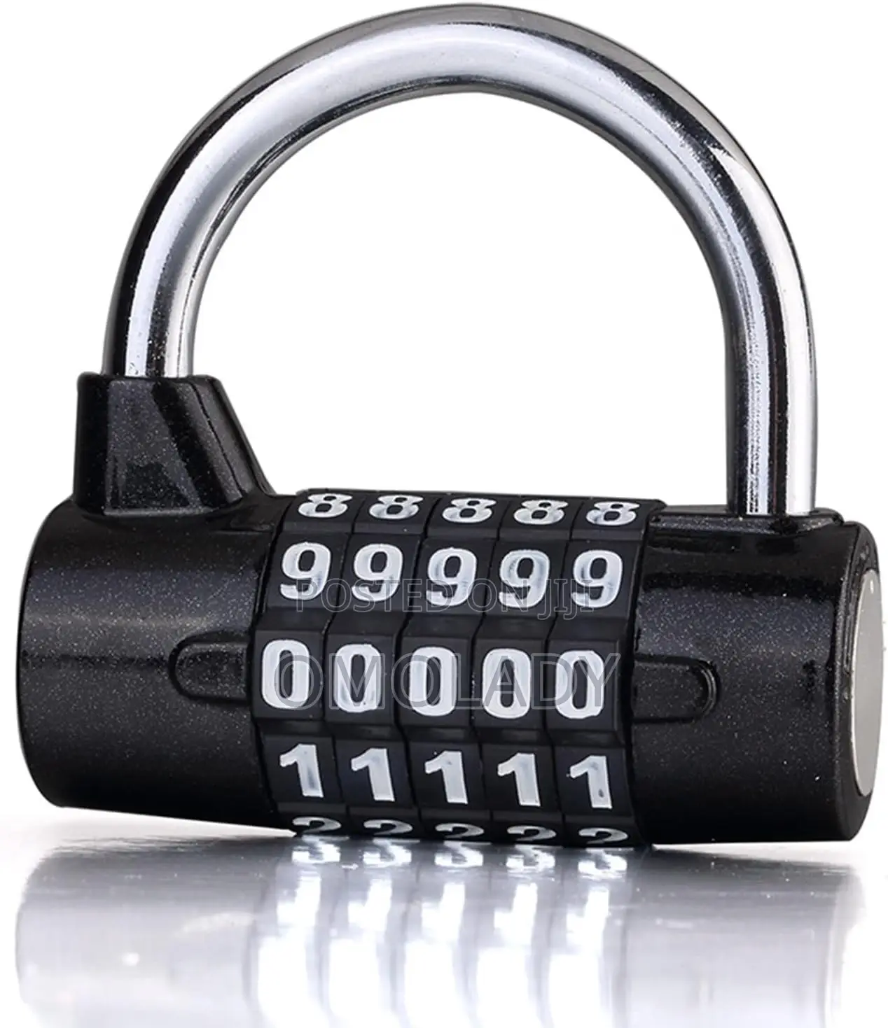 Ji Lian Padlock 4 Digit Combination Black
