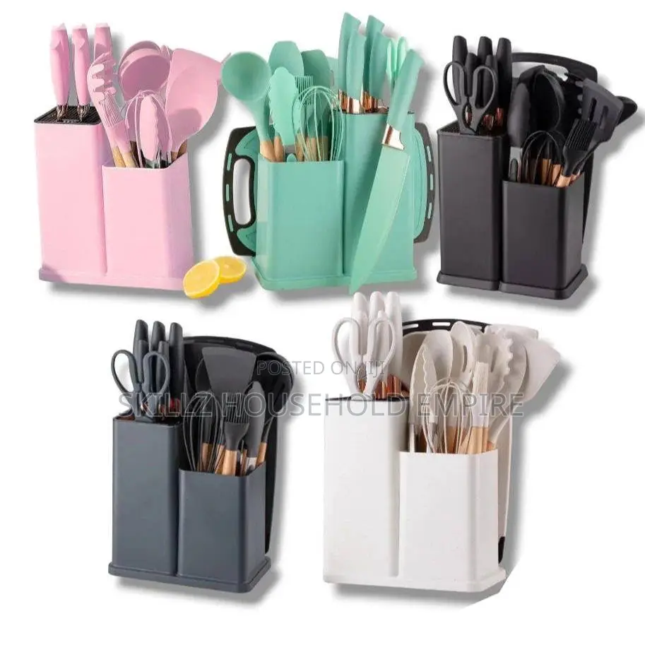 Silicone Spoon Set With Chopping Board