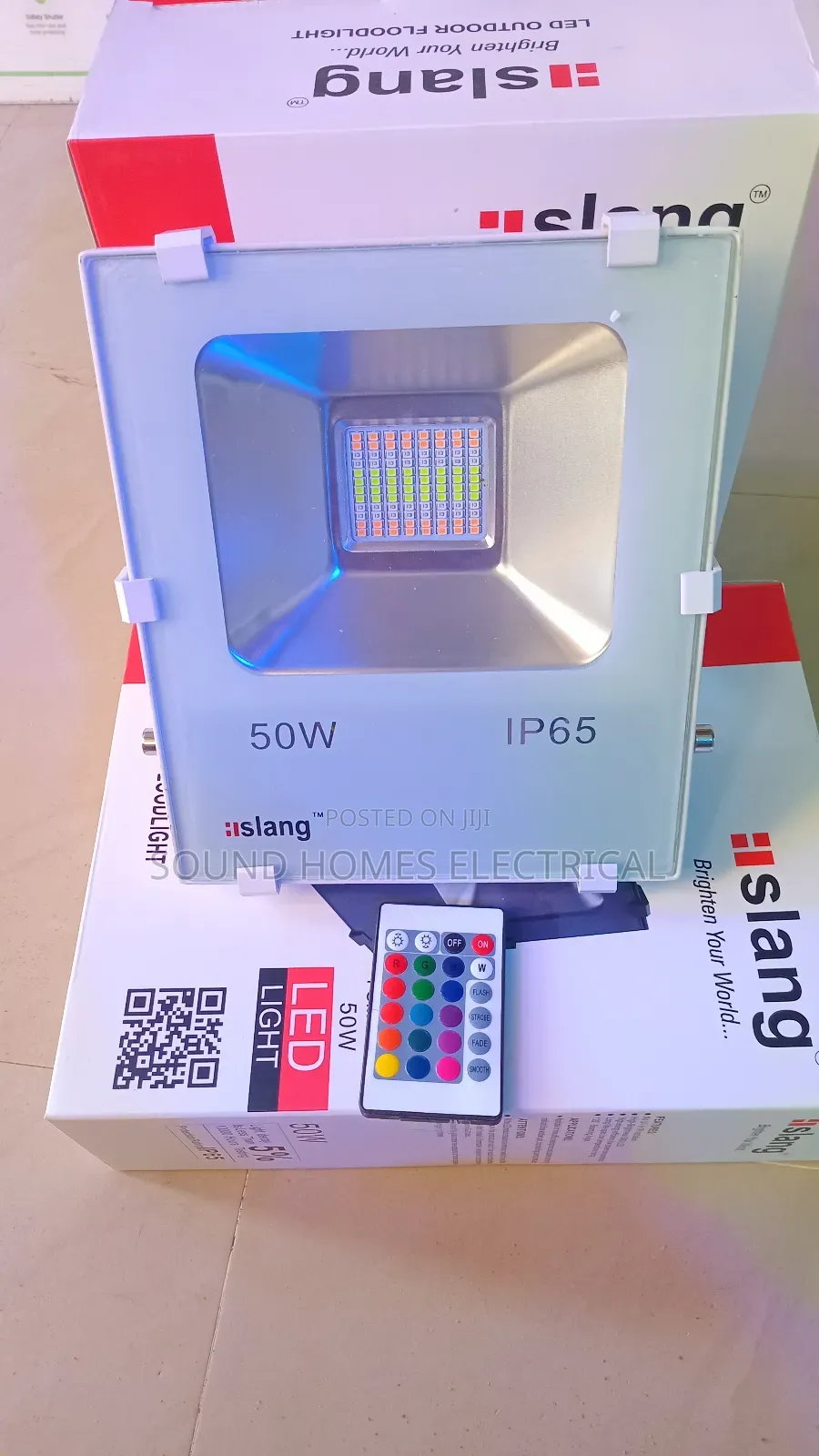 Multicoloured Remote Controlled Flood Lamp