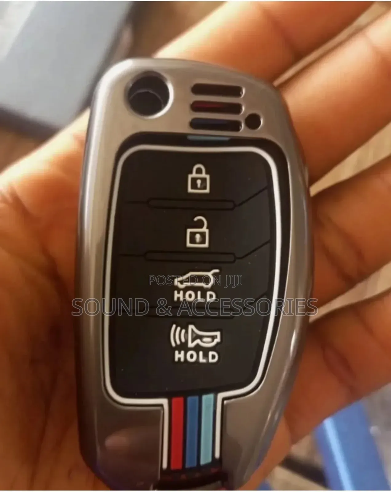Hyundai 4 Buttons Metallic+Silicone Car Keycover/Keyholder