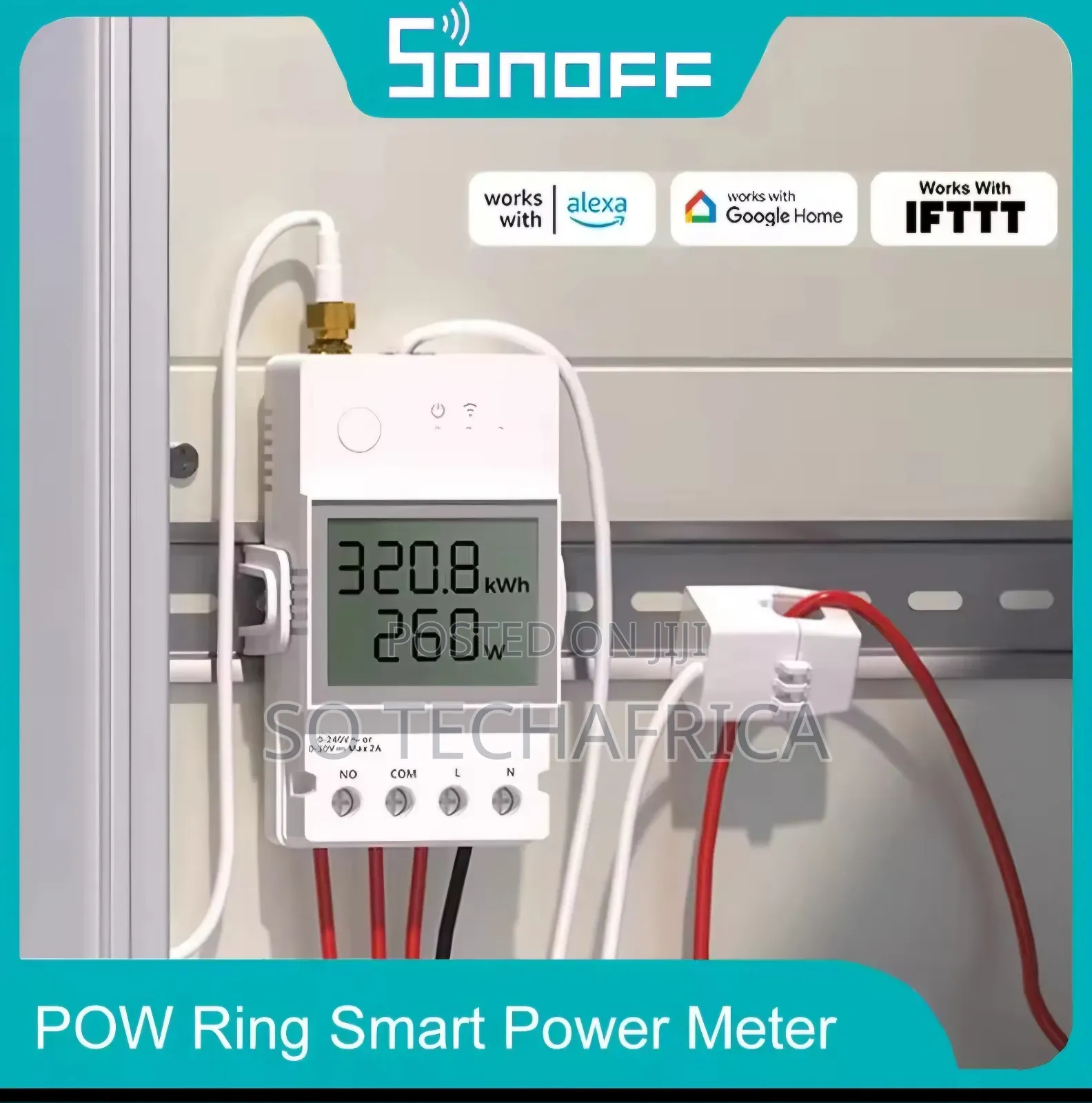 Sonoff Powct Smart Power Meter Wi-Fi 100v-240v 24000w 100a