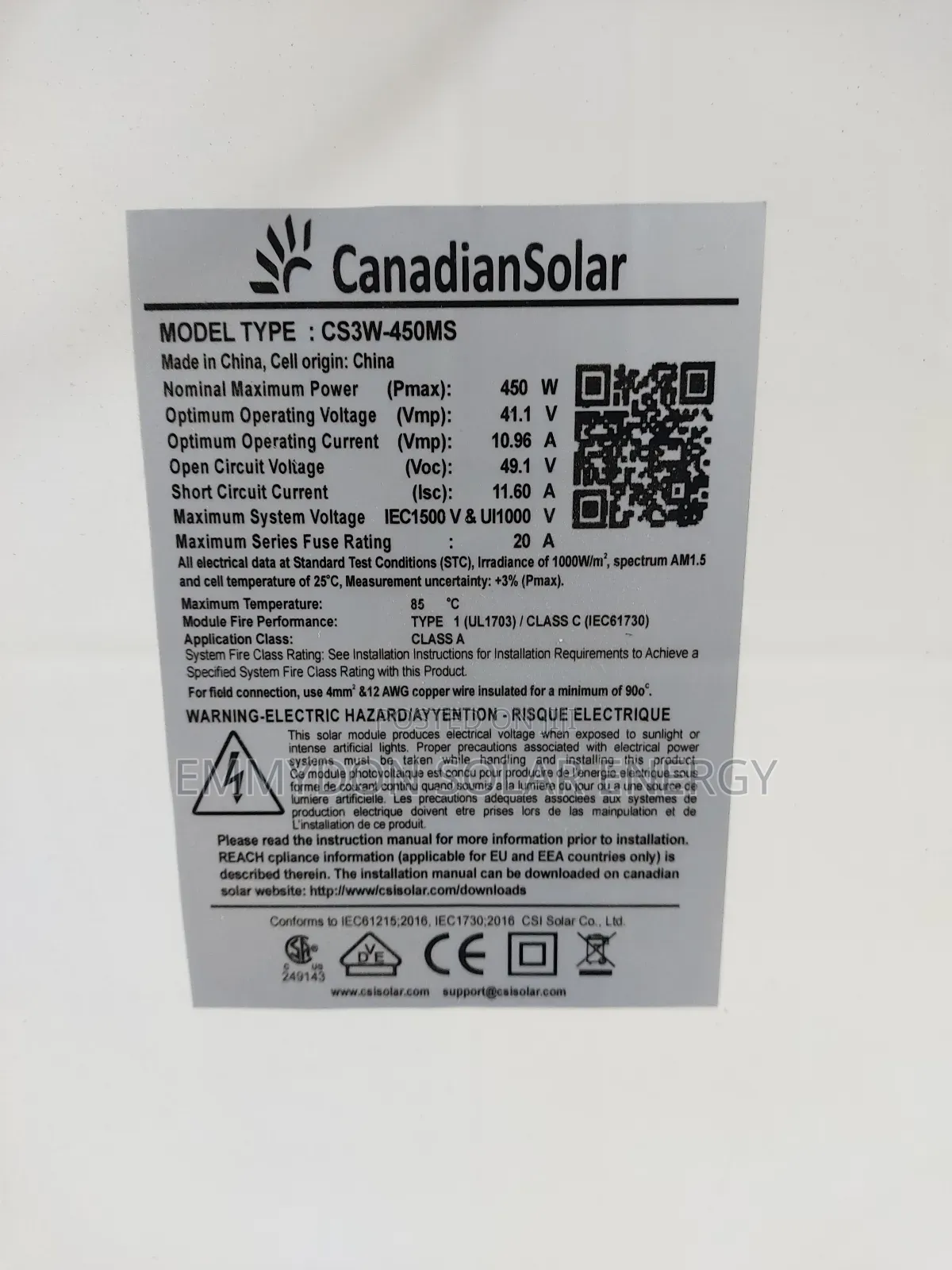 Canadian Solar Panel 400watt