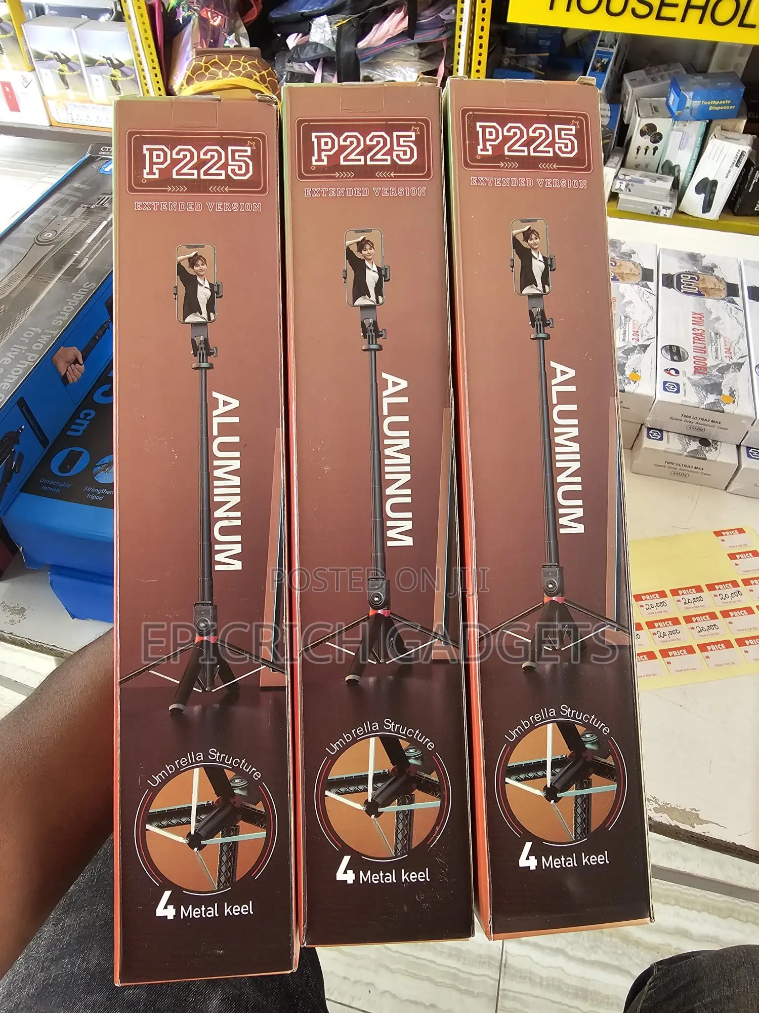 P225 Phone Tripod Stand With Led Light