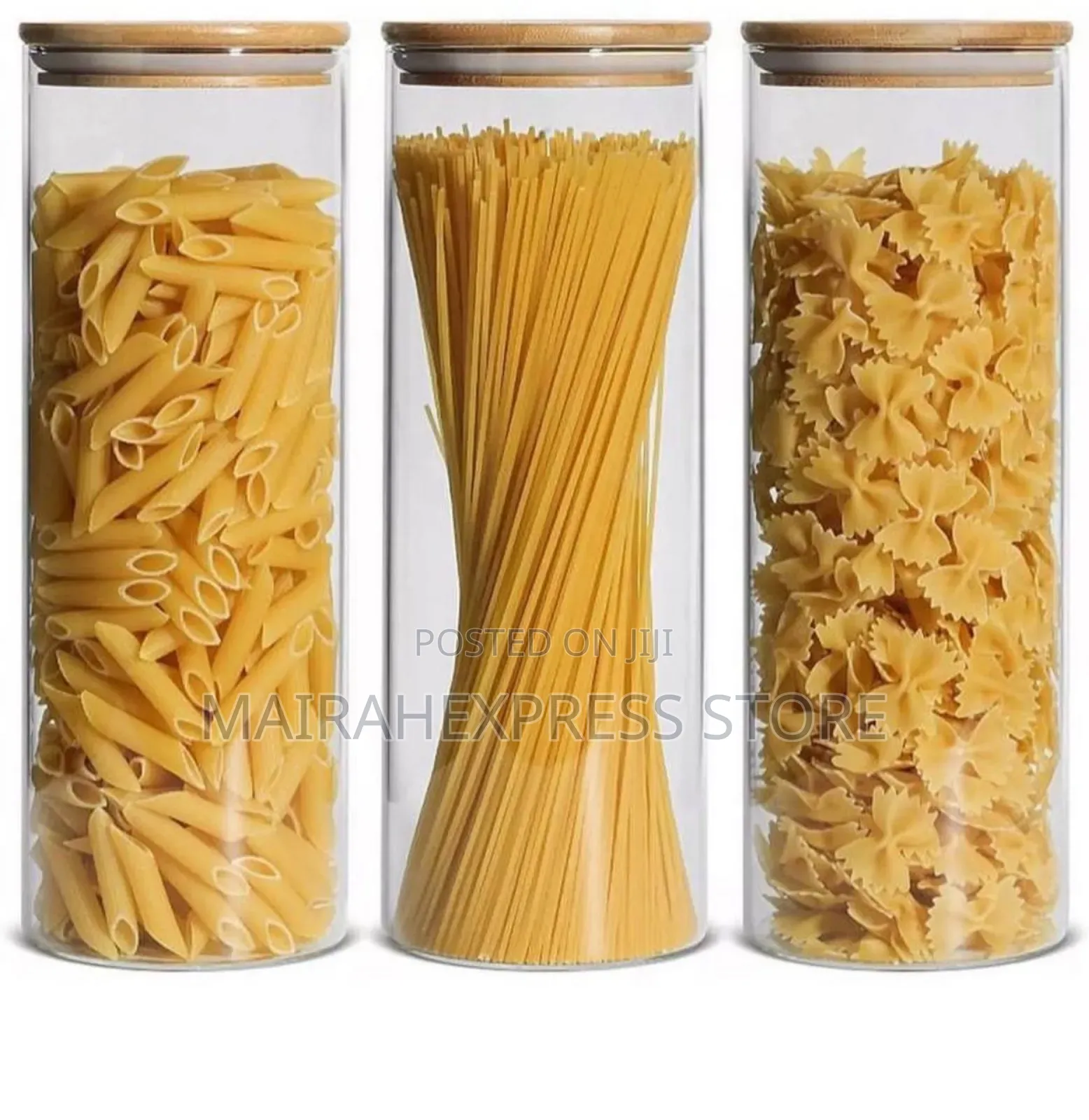 71oz Tall Spaghetti Jars With Bamboo Lids