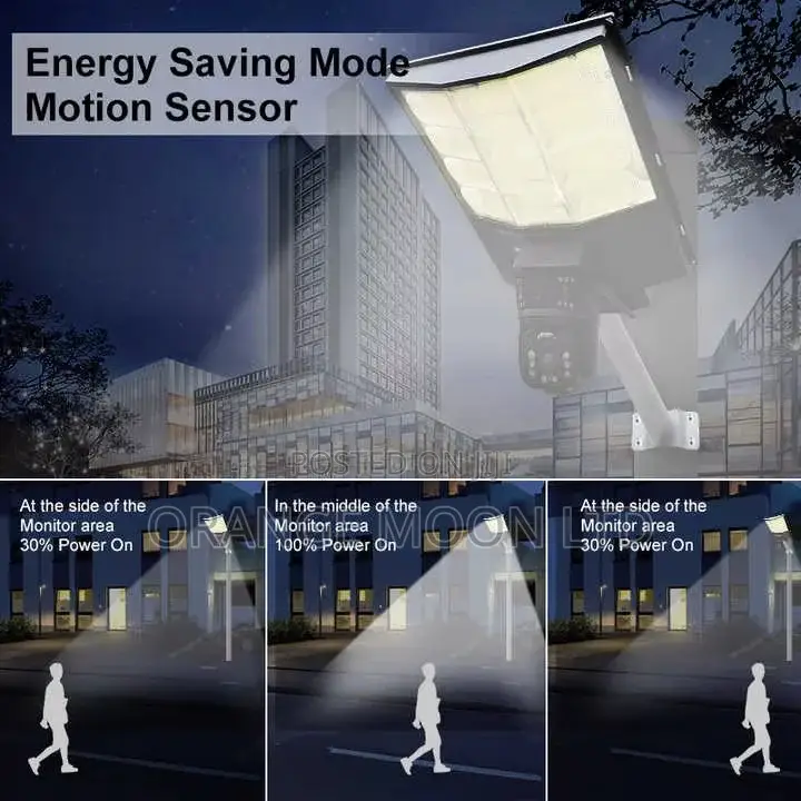 Solar Street Lamp With 4 Mp 3 Lens Camera (V380)