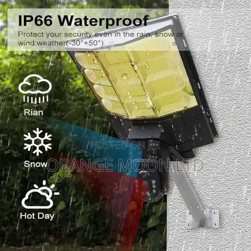 Solar Street Lamp With 4 Mp 3 Lens Camera (V380)