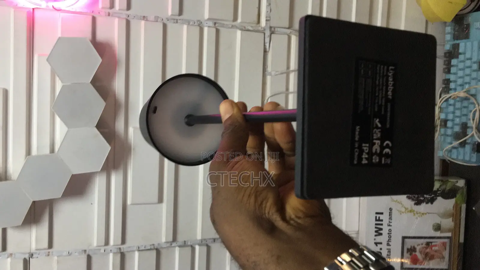 1 Pack RGB Cordless Table Lamp, 6600mwh Rechargeable