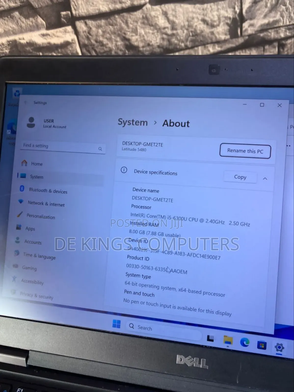Laptop Dell Latitude 5480 8GB Intel Core i5 SSD 256GB