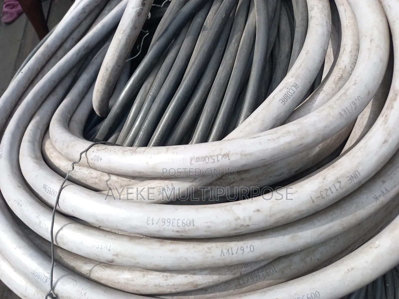 Pure Copper 150mm Single Flexible Gray Cable