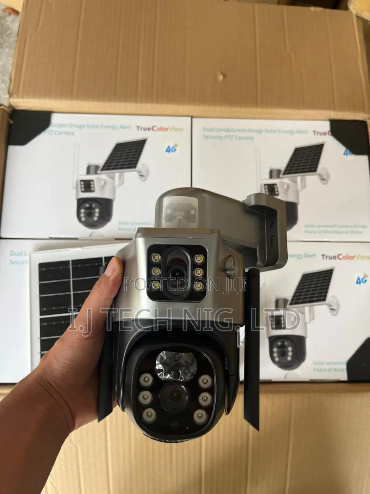 New V380 Double Lens PTZ Solar Camera