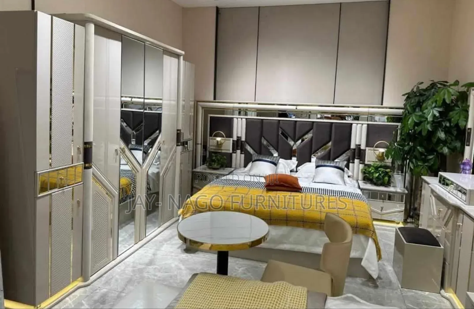 Executive Bed Frame With Wardrobe