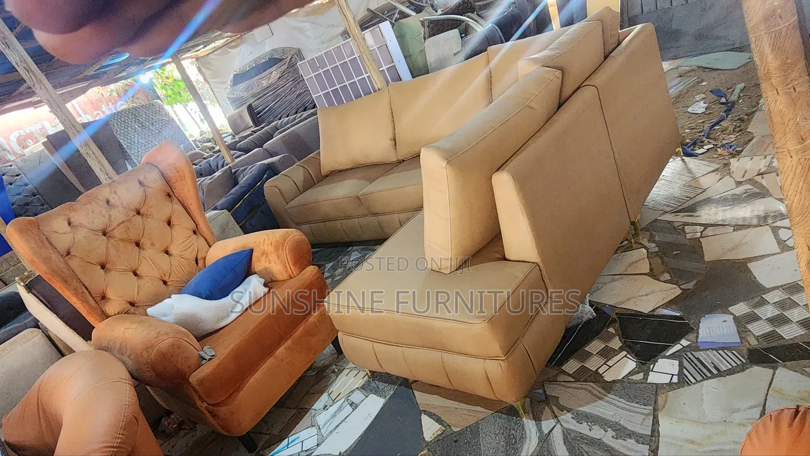 7 Seater Leather Corner Sofa