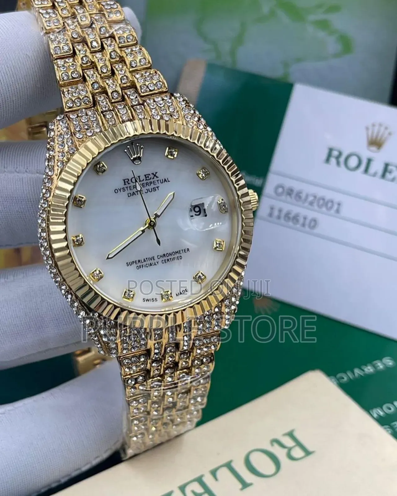 Rolex Female_iced* Wristwatch