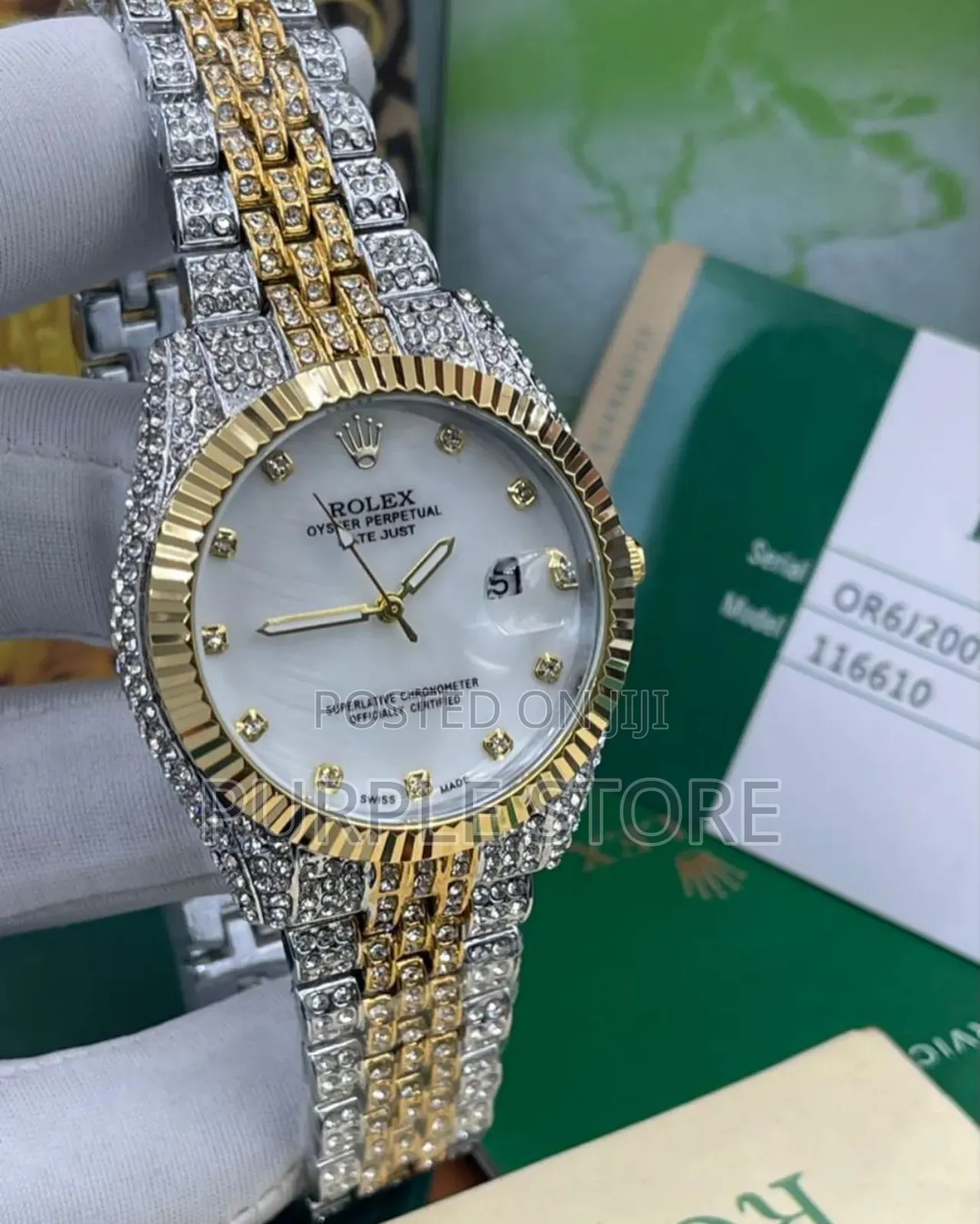 Rolex Female_iced* Wristwatch
