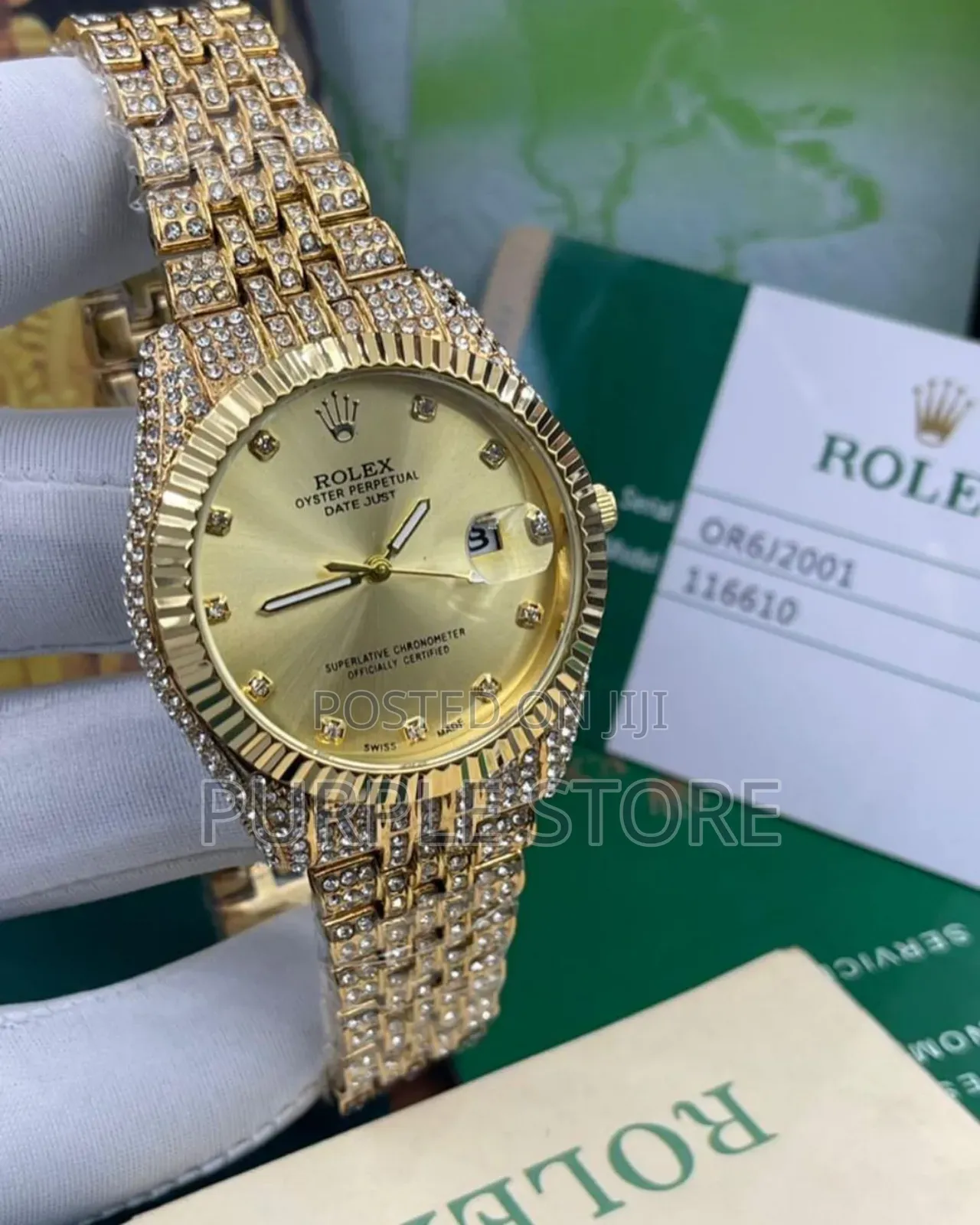 Rolex Female_iced* Wristwatch