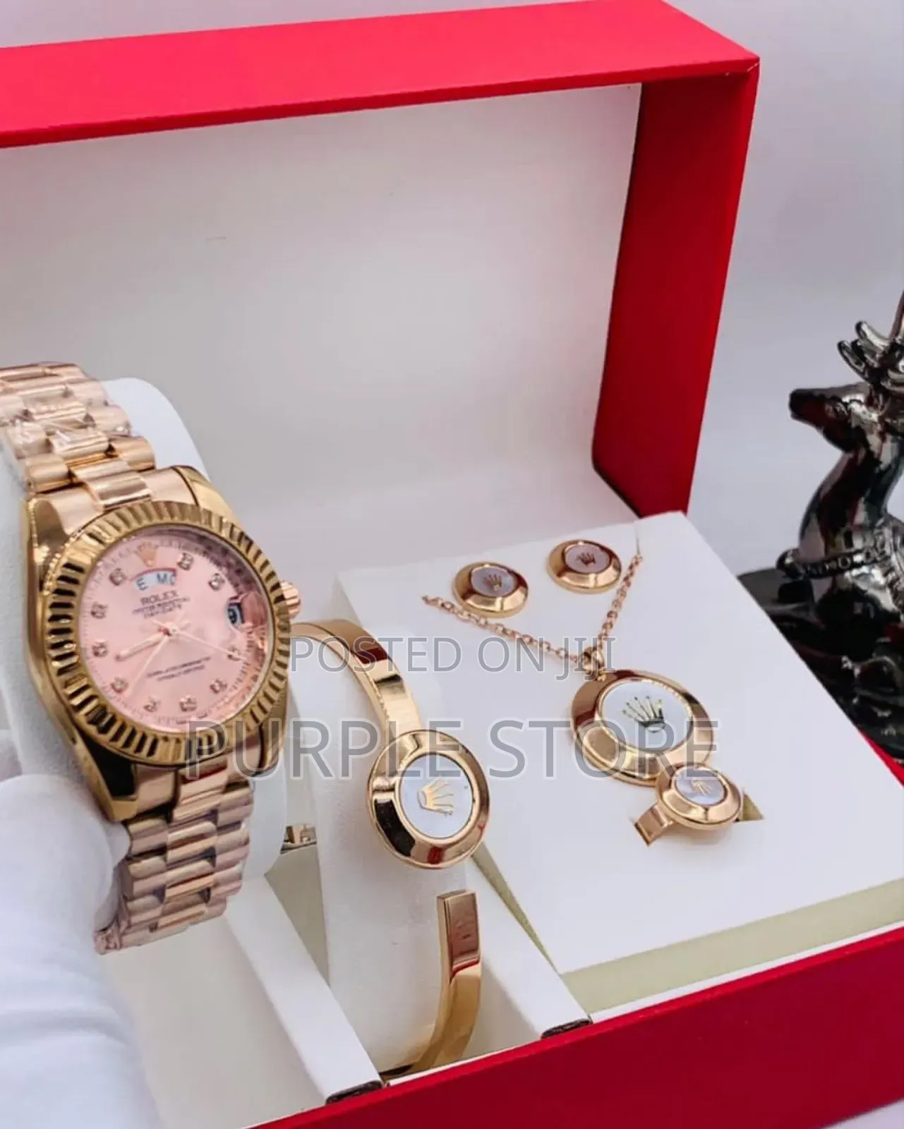 Rolex Female Watch and Jewellery Set