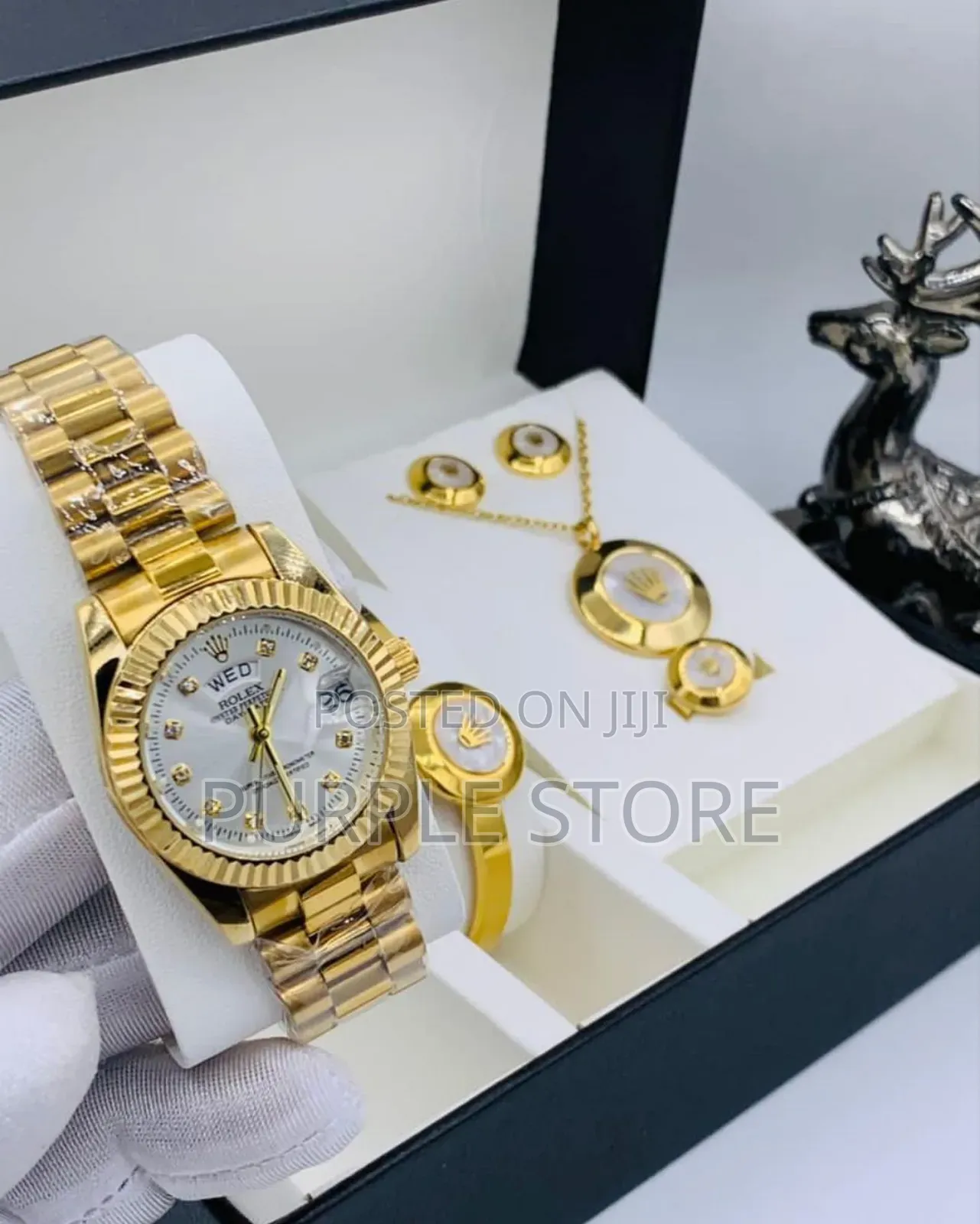 Rolex Female Watch and Jewellery Set