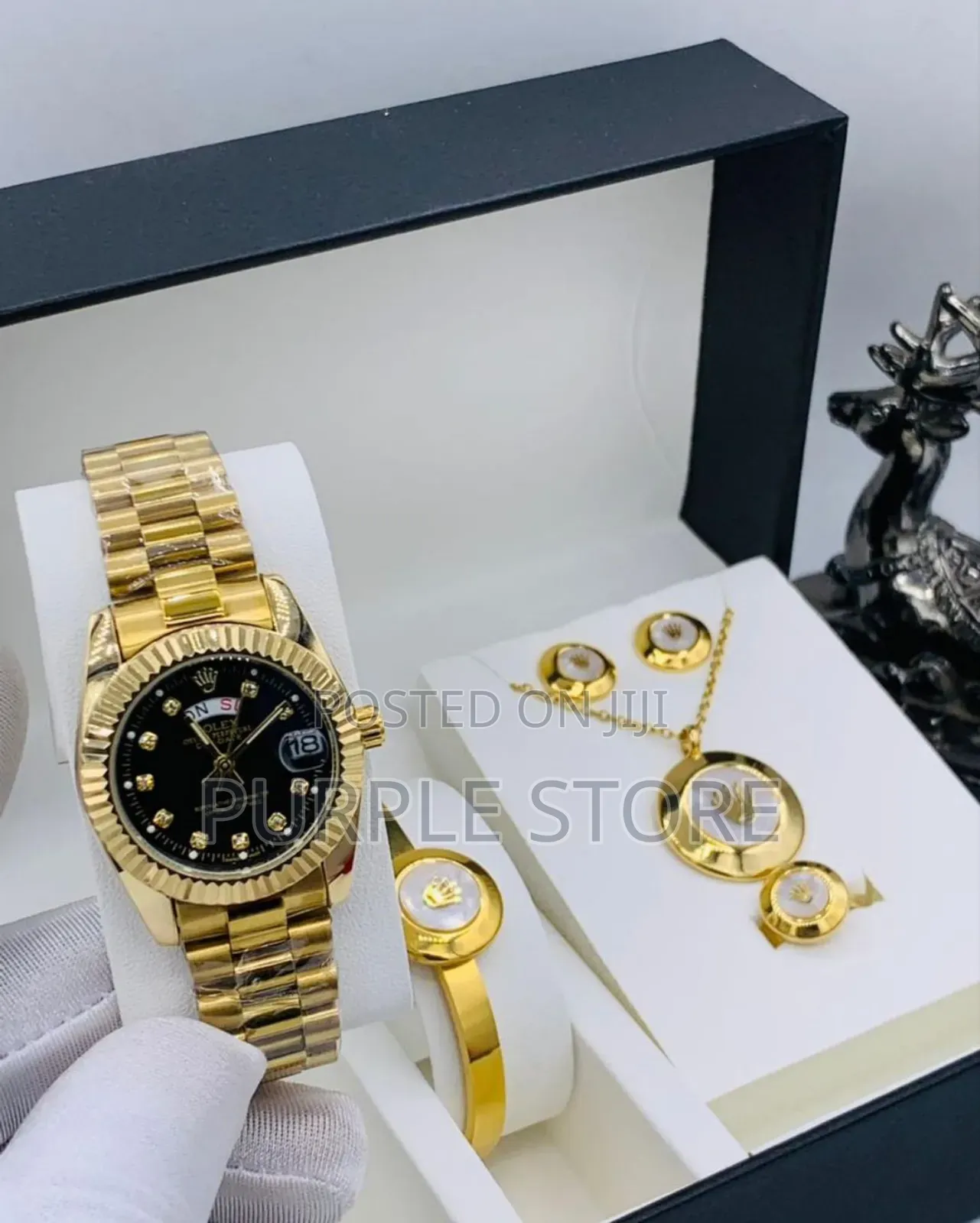 Rolex Female Watch and Jewellery Set