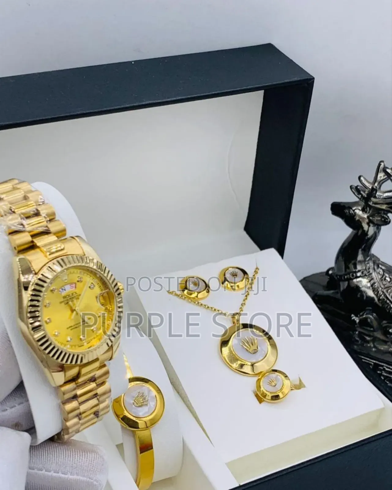 Rolex Female Watch and Jewellery Set