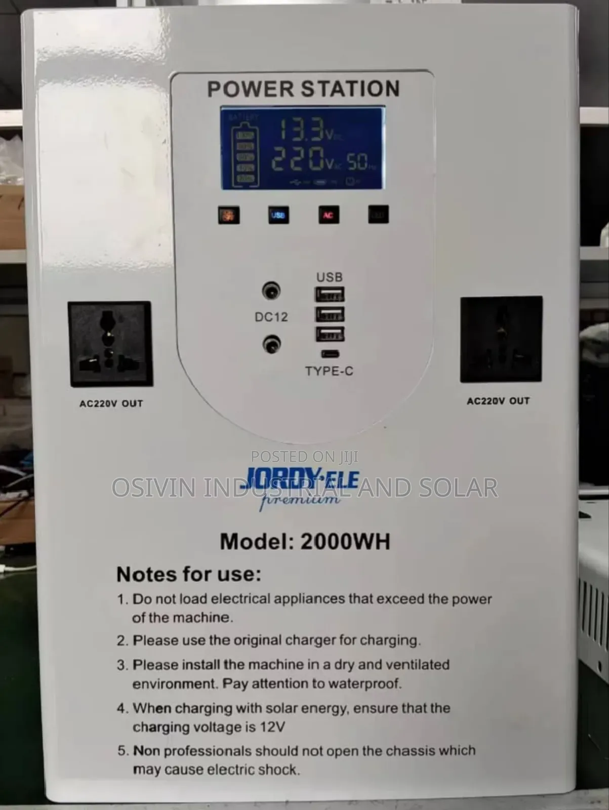 2000w Solar Generator/200w Solar Panels/Extral Backup Space