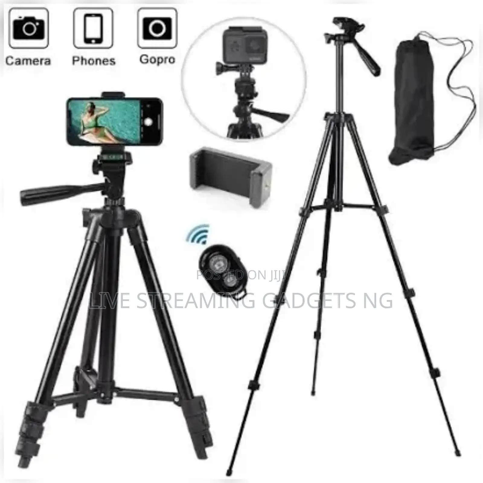 Yufeng 3388 Tripod Stand for Phone and Camera With Carrier Bag Remote
