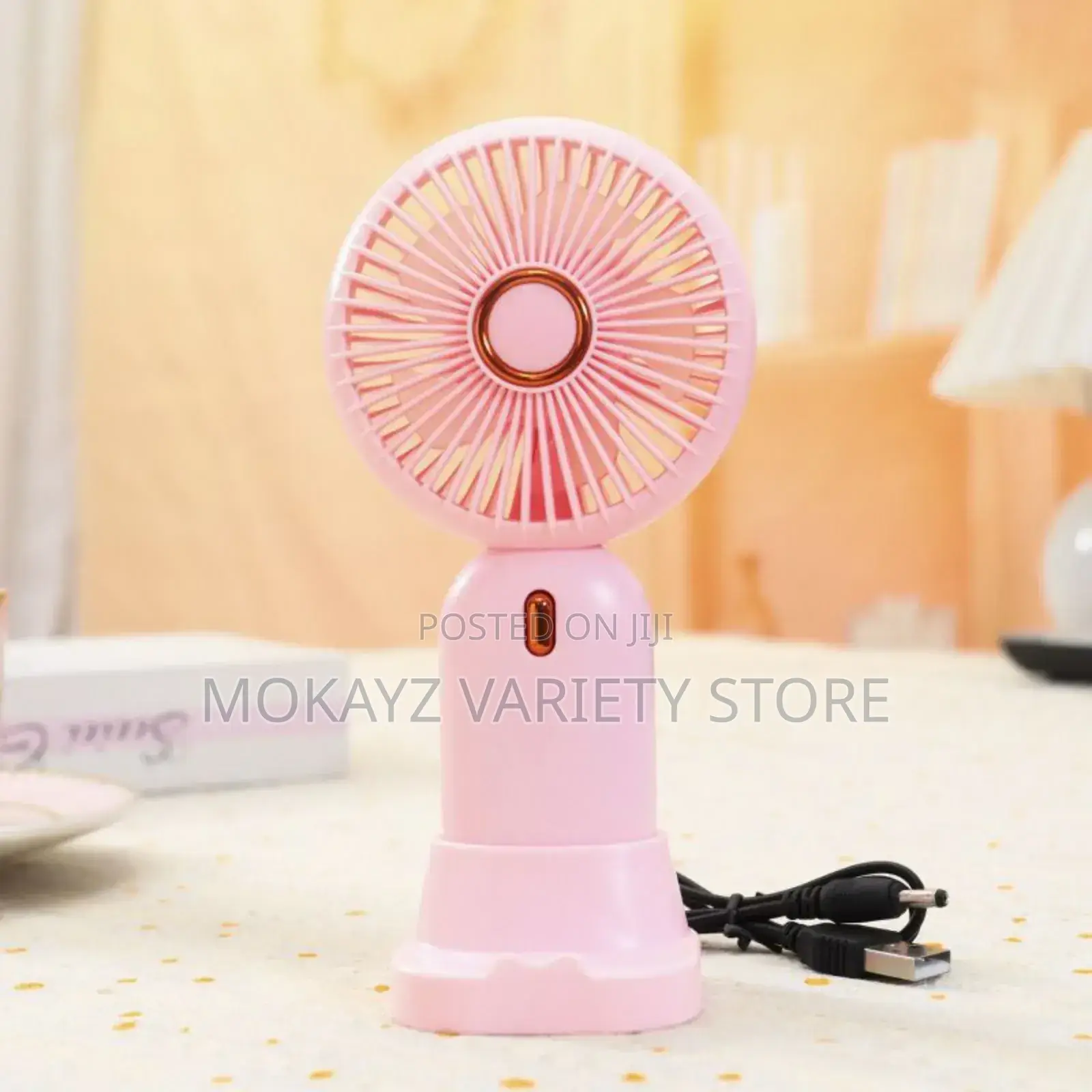 Cute Mini Handheld Fan With Stand Wedding Souvenir Gift Item