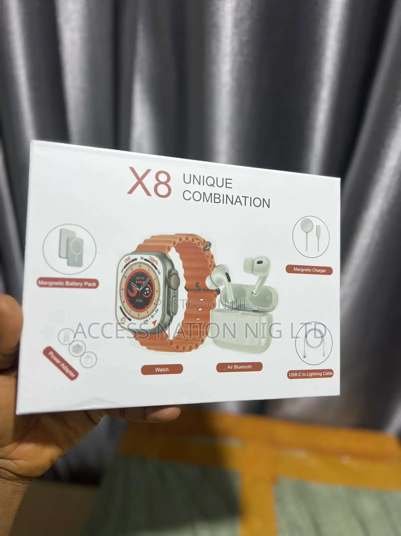 X8 Unique Combination Smart Watch With Magsafe Powerbank