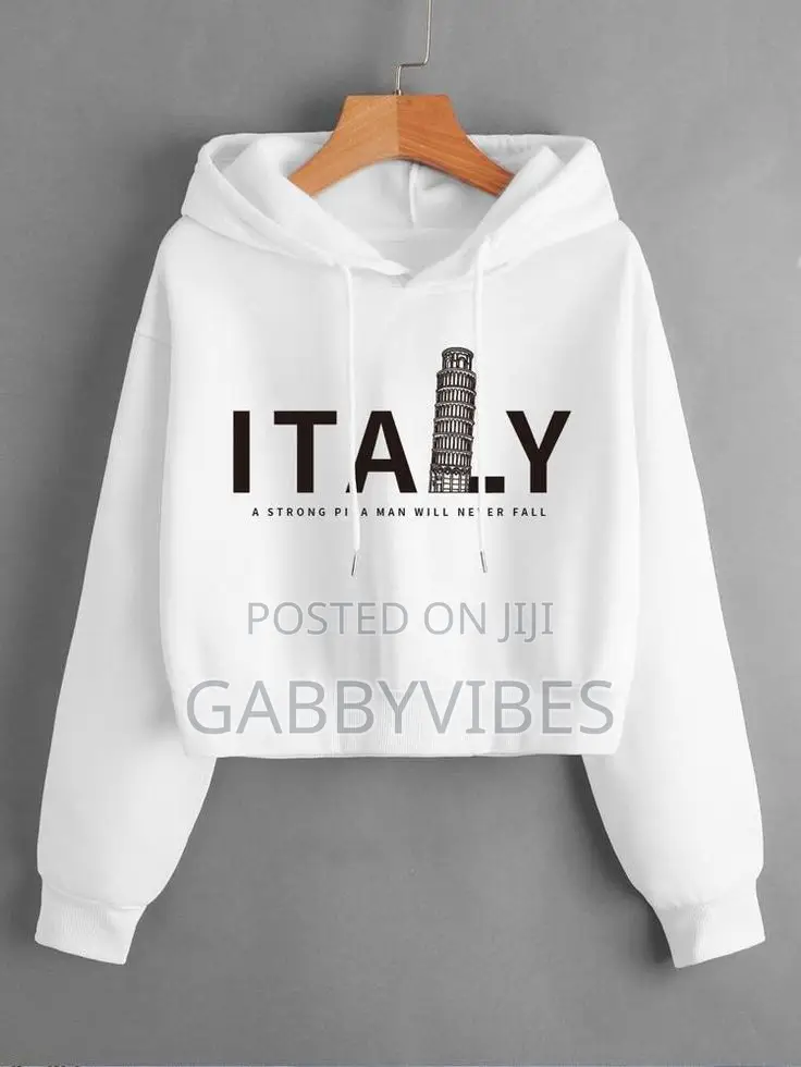 Paris and Italy Croptop Hoodie