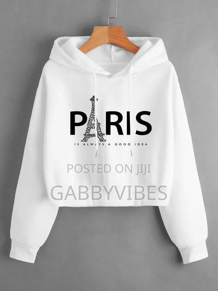 Paris and Italy Croptop Hoodie