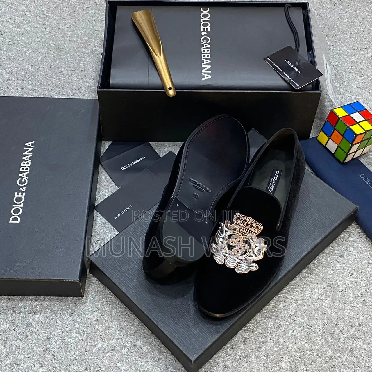 Luxury Original Velvet Italian D G Shoe