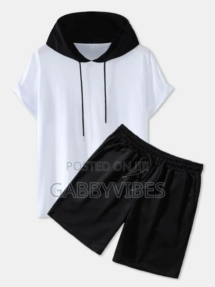 Patch Short Sleeve Hoodie Knicker