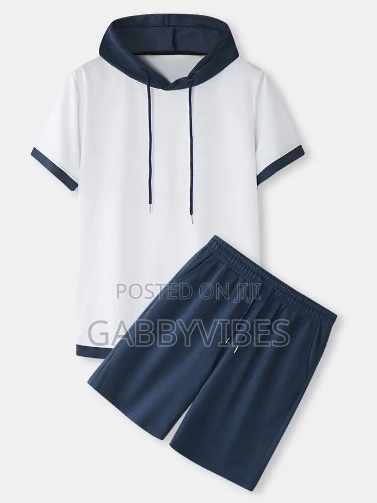 Patch Short Sleeve Hoodie Knicker