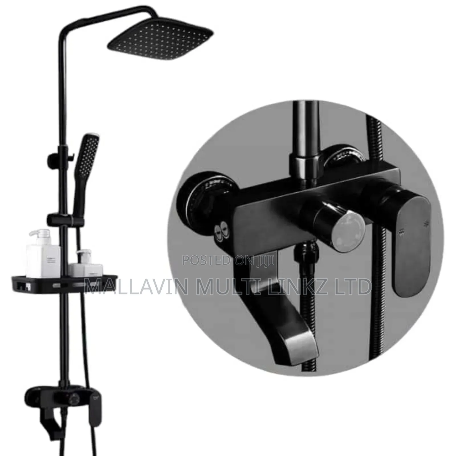 Basic Black Hot And Cold Showers Mixers