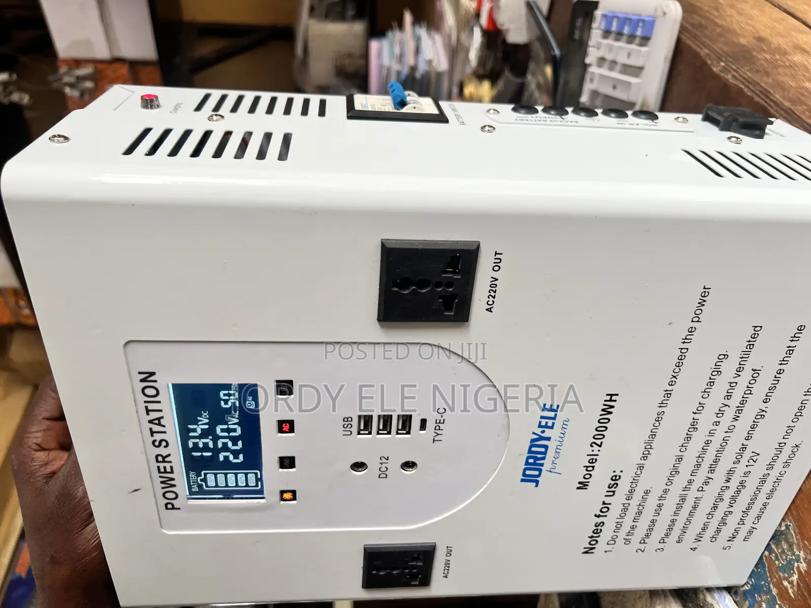 2000wh Jordy Ele Power Station With Solar Panels Extra Ba3