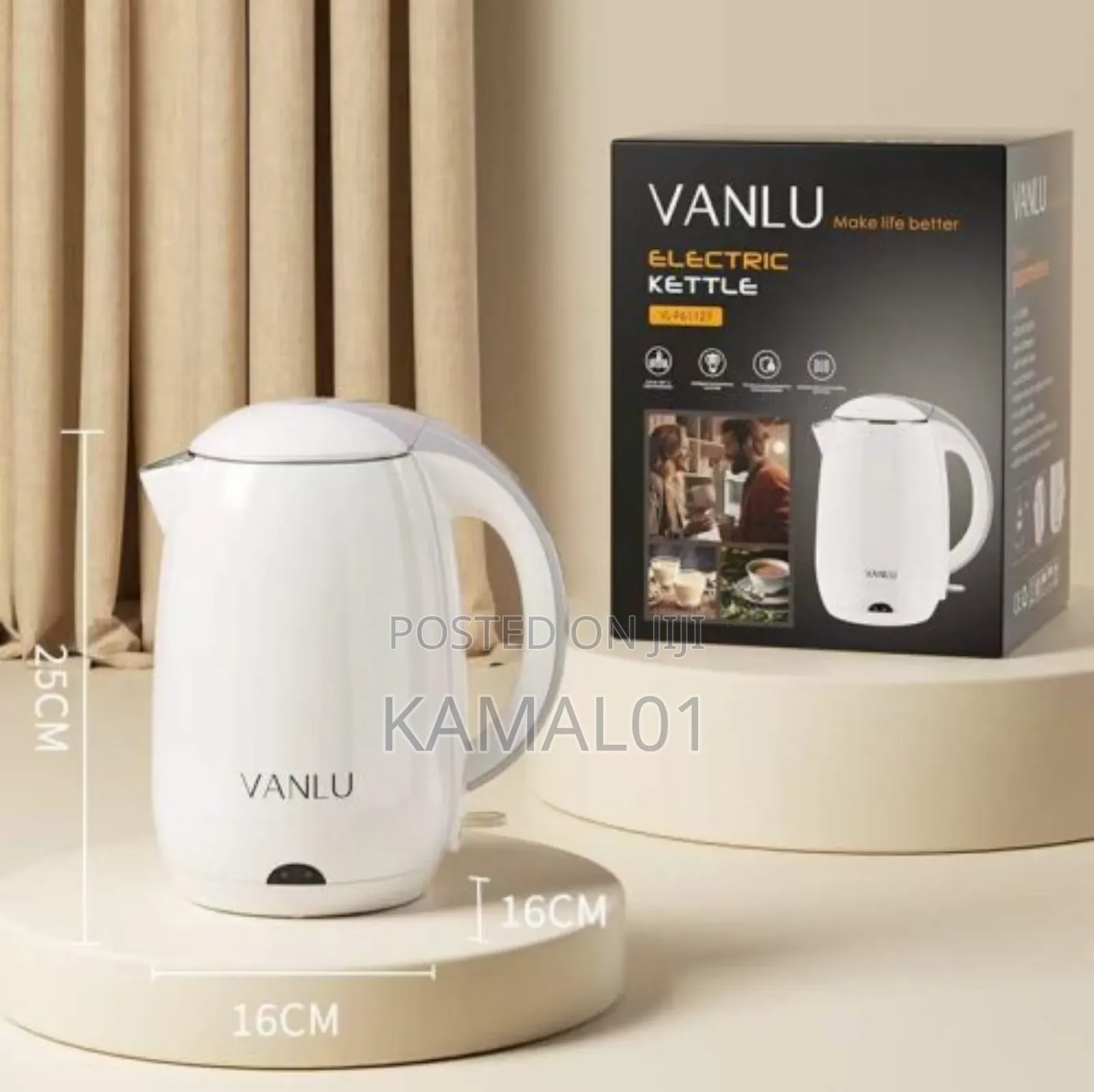 Electric Kettle Heat Protection Stainless Steel