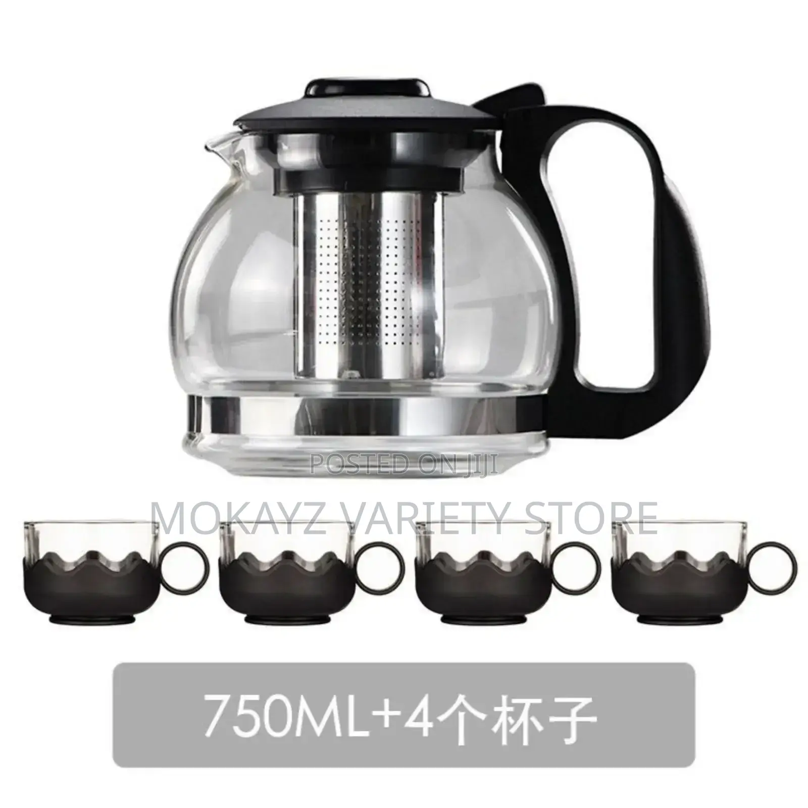 Exotic 5pcs Large Capacity Glass Water Jug/Teapot Drinking Cups