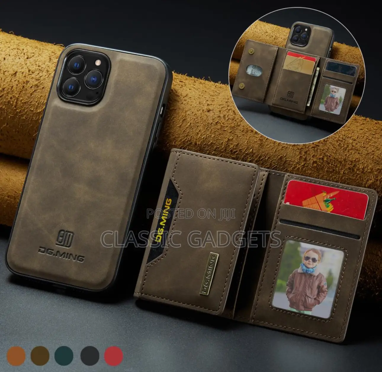 Magnetic Detachable Wallet Leather Case for iPhone 16pro Max
