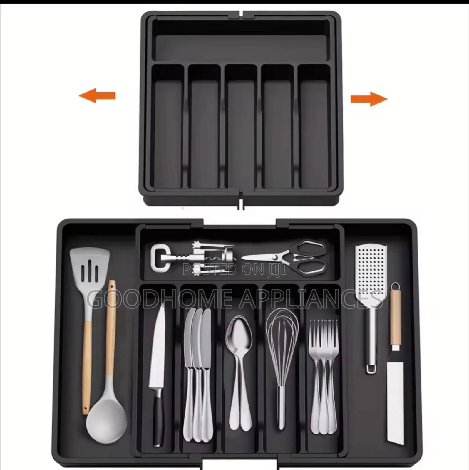 Storage Box, Adjustable Cutlery Rack,Plastic Drawer Storage