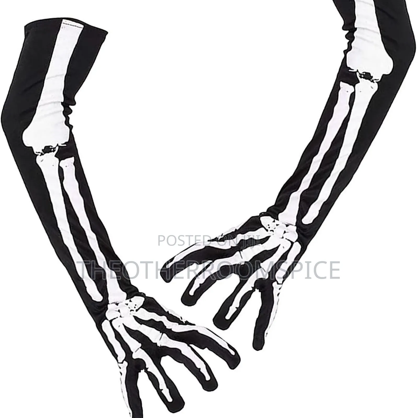 Skeleton Cosplay Adult Party Satin Hand Gloves