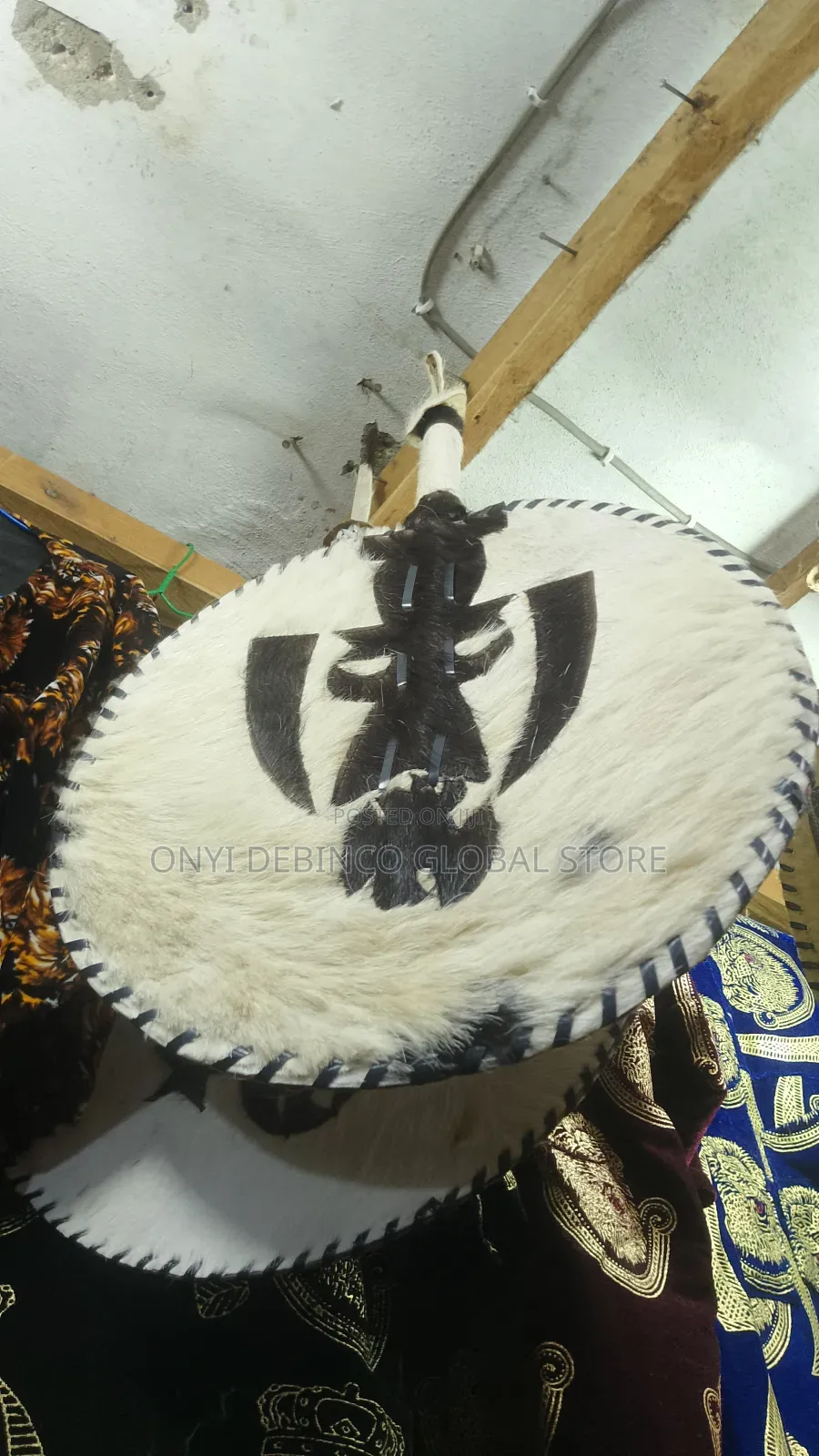 Igbo Wedding Unisex Traditional Animal Skin Hand Fan